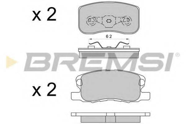 BREMSI BP3578 Комплект гальмівних колодок, дискове гальмо
