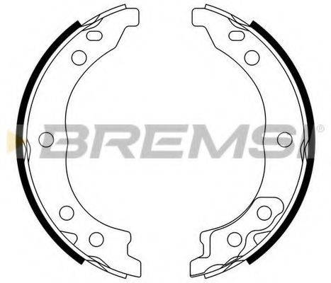 BREMSI GF0187 Комплект гальмівних колодок, стоянкова гальмівна система