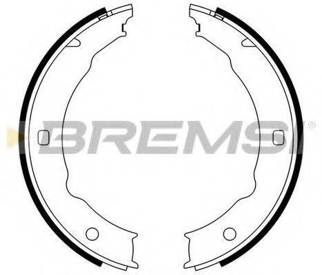 BREMSI GF0387 Комплект гальмівних колодок, стоянкова гальмівна система