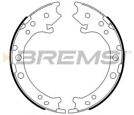 BREMSI GF0715 Комплект гальмівних колодок, стоянкова гальмівна система
