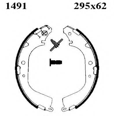 BSF 6495 Комплект гальм, барабанний гальмівний механізм