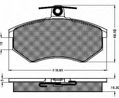 BSF 10258 Комплект гальмівних колодок, дискове гальмо