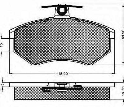 BSF 10260 Комплект гальмівних колодок, дискове гальмо