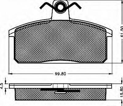 BSF 10264 Комплект гальмівних колодок, дискове гальмо