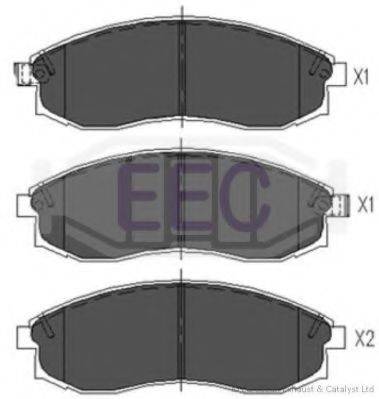 EEC BRP1228 Комплект гальмівних колодок, дискове гальмо