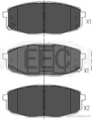 EEC BRP1555 Комплект гальмівних колодок, дискове гальмо