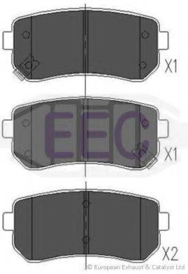 EEC BRP1563 Комплект гальмівних колодок, дискове гальмо