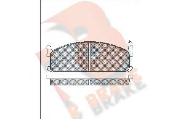 R BRAKE RB0521 Комплект гальмівних колодок, дискове гальмо