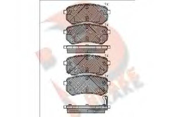 R BRAKE RB1710 Комплект гальмівних колодок, дискове гальмо