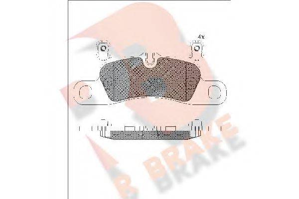 R BRAKE RB1987203 Комплект гальмівних колодок, дискове гальмо