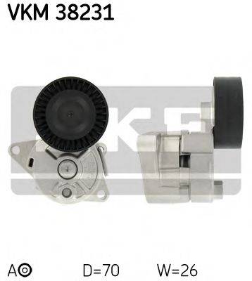 SKF VKM38231 Натяжний ролик, полікліновий ремінь