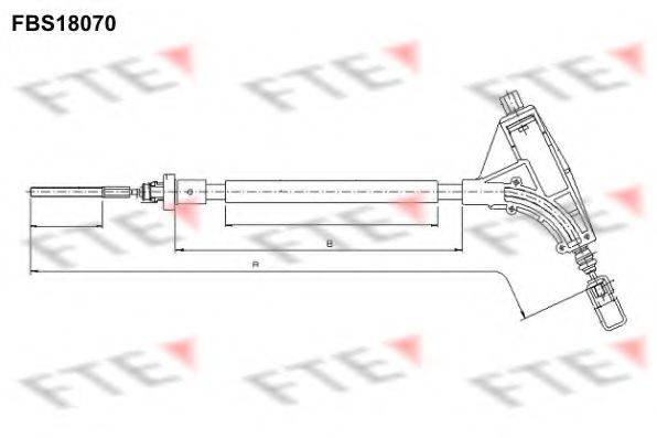 FTE FBS18070 Трос, стоянкова гальмівна система