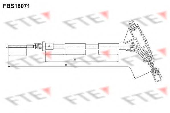 FTE FBS18071 Трос, стоянкова гальмівна система