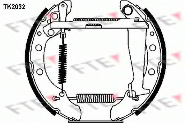 FTE TK2032 Комплект гальмівних колодок