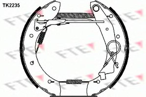 FTE TK2235 Комплект гальмівних колодок