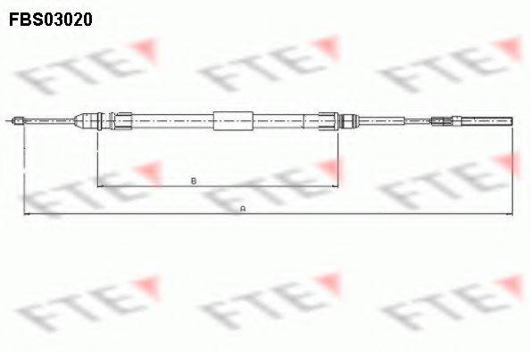 FTE FBS03020 Трос, стоянкова гальмівна система
