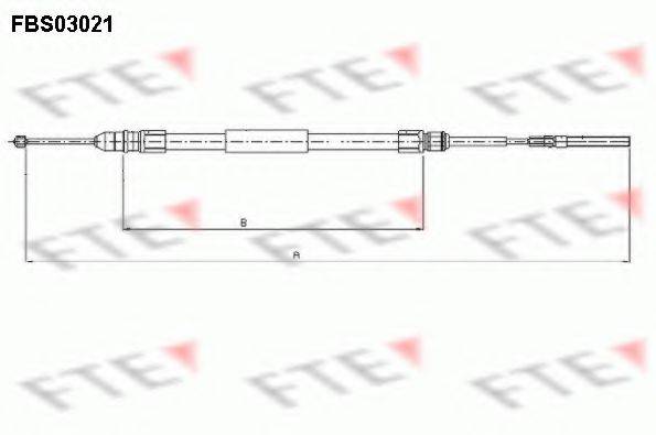 FTE FBS03021 Трос, стоянкова гальмівна система