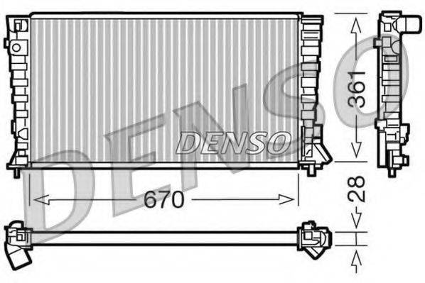 DENSO DRM07020 Радіатор, охолодження двигуна