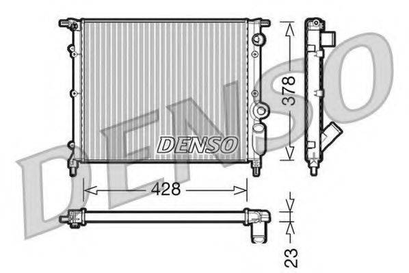 DENSO DRM23004 Радіатор, охолодження двигуна