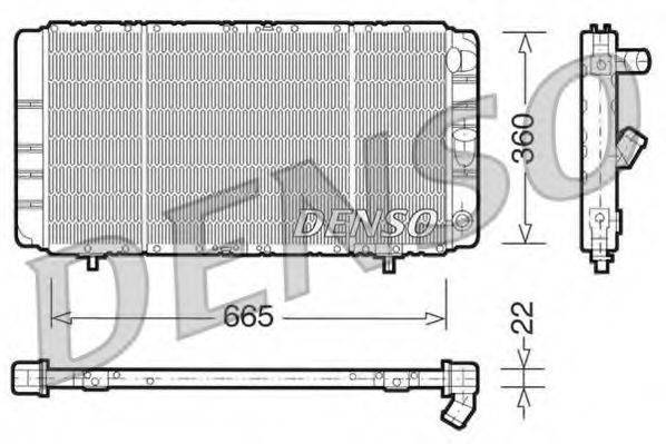 DENSO DRM23020 Радіатор, охолодження двигуна