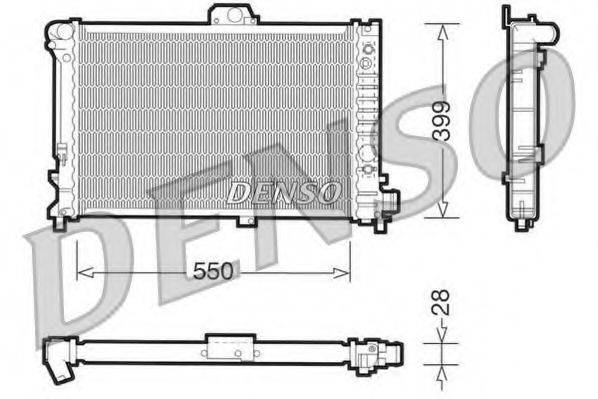 DENSO DRM25007 Радіатор, охолодження двигуна