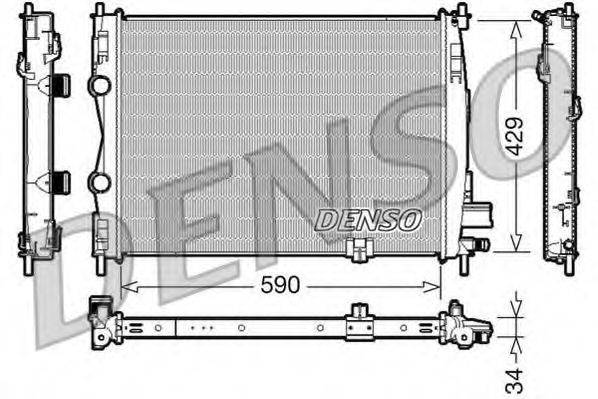DENSO DRM46018 Радіатор, охолодження двигуна