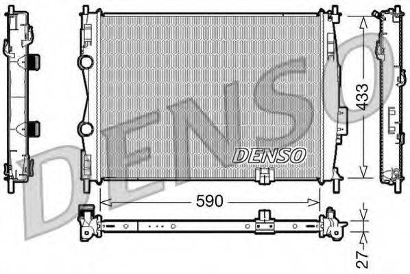 DENSO DRM46019 Радіатор, охолодження двигуна