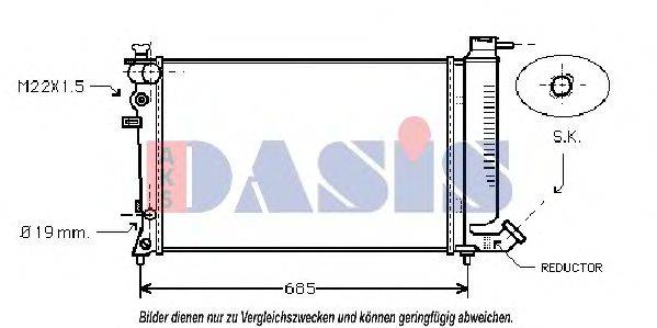 AKS DASIS 060970N Радіатор, охолодження двигуна