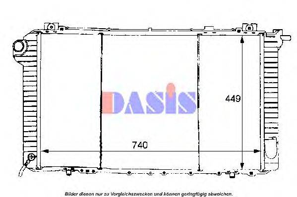 AKS DASIS 070820N Радіатор, охолодження двигуна