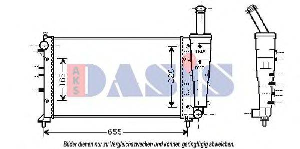 AKS DASIS 080073N Радіатор, охолодження двигуна