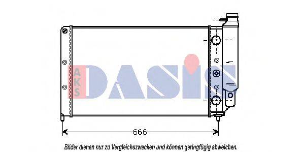 AKS DASIS 180340N Радіатор, охолодження двигуна