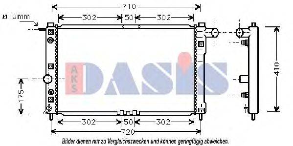 AKS DASIS 510008N Радіатор, охолодження двигуна