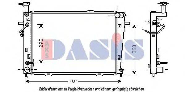 AKS DASIS 510041N Радіатор, охолодження двигуна