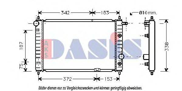 AKS DASIS 510180N Радіатор, охолодження двигуна