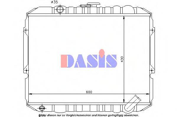 AKS DASIS 569001N Радіатор, охолодження двигуна