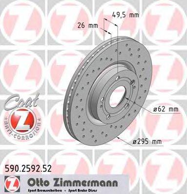 ZIMMERMANN 590259252 гальмівний диск