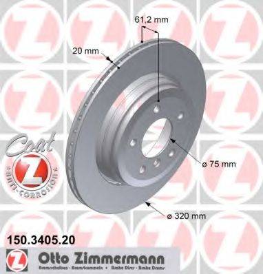 ZIMMERMANN 150340520 гальмівний диск