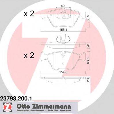 ZIMMERMANN 237932001 Комплект гальмівних колодок, дискове гальмо