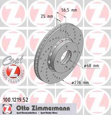 ZIMMERMANN 100121952 гальмівний диск