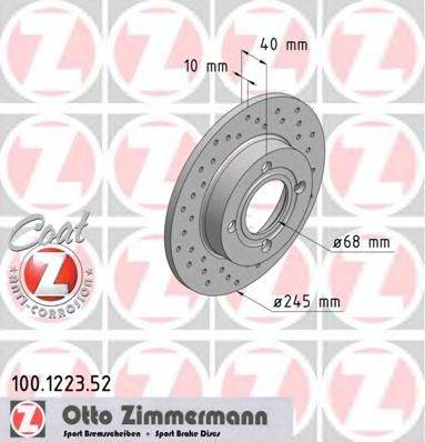 ZIMMERMANN 100122352 гальмівний диск