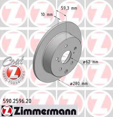 ZIMMERMANN 590259620 гальмівний диск