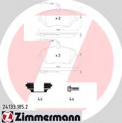 ZIMMERMANN 241331852 Комплект гальмівних колодок, дискове гальмо