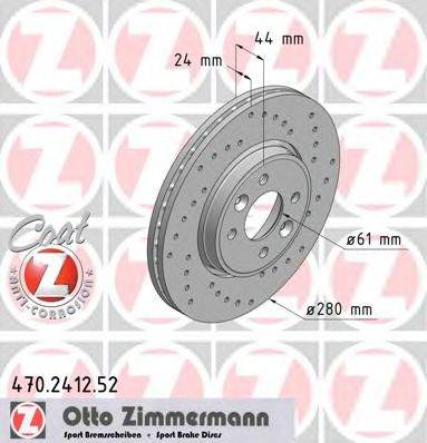 ZIMMERMANN 470241252 гальмівний диск