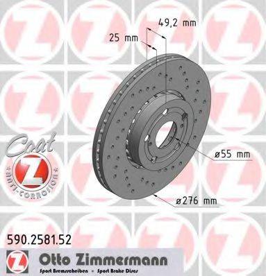 ZIMMERMANN 590258152 гальмівний диск
