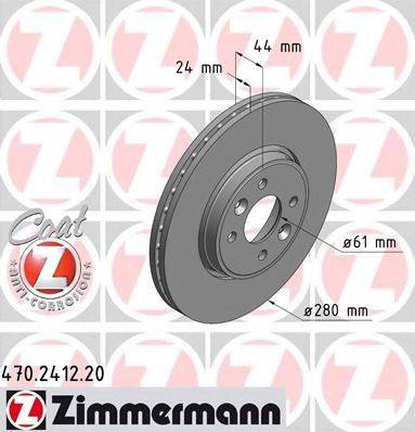 ZIMMERMANN 470241220 гальмівний диск