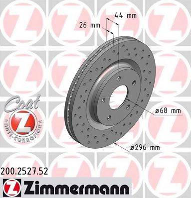 ZIMMERMANN 200252752 гальмівний диск
