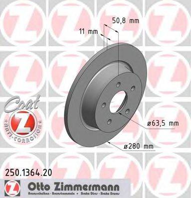 ZIMMERMANN 250136420 гальмівний диск
