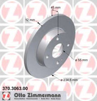 ZIMMERMANN 370306300 гальмівний диск