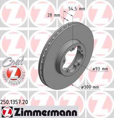 ZIMMERMANN 250135720 гальмівний диск