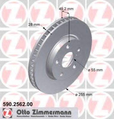 ZIMMERMANN 590256200 гальмівний диск